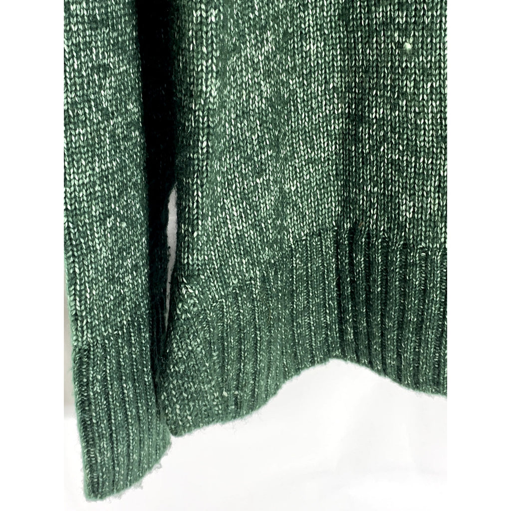 BANANA REPUBLIC Women's Dark Green Knit Mock-Neck Oversized Pullover Sweater SZS