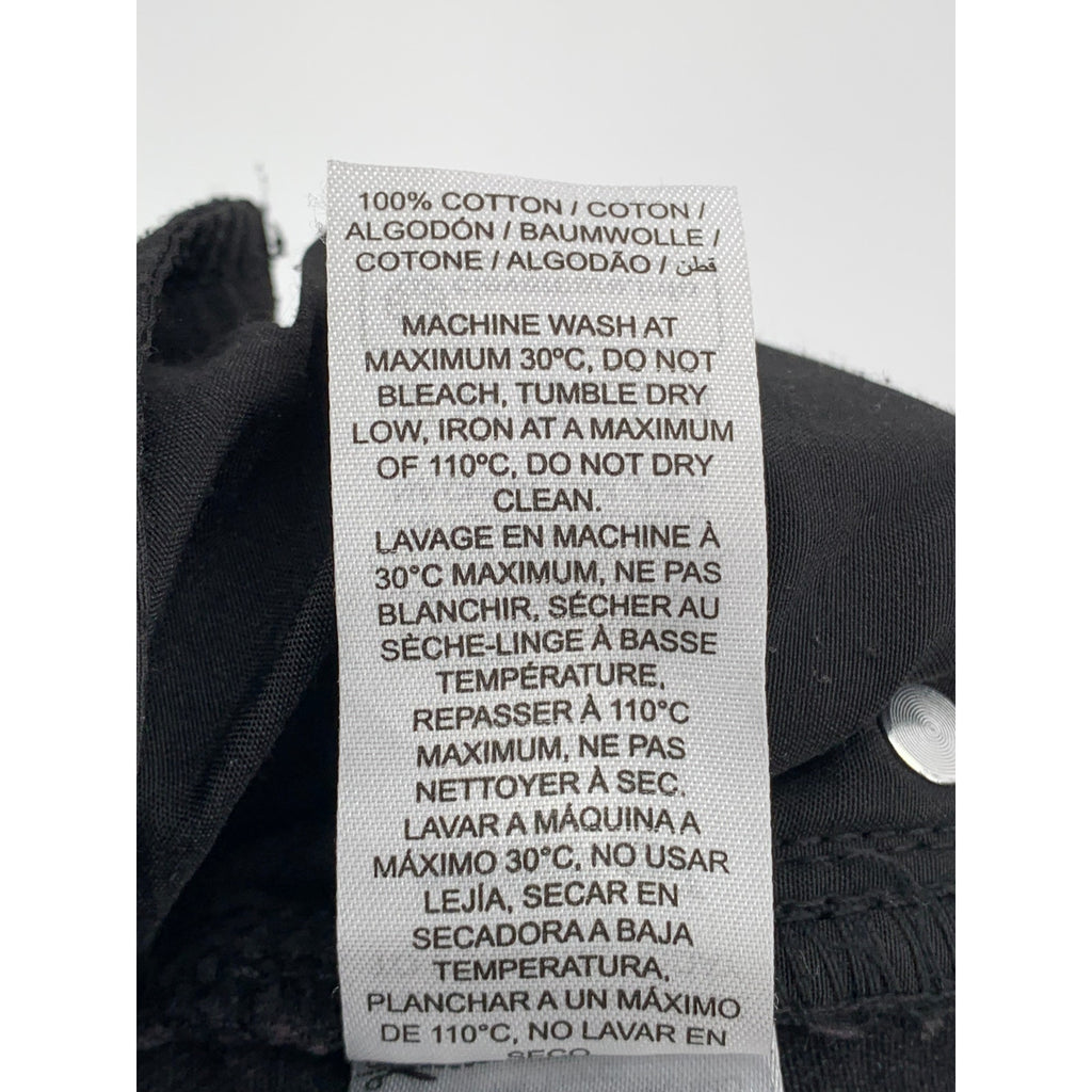 EDIKTED Women's Black Denim Frayed Wide-Leg High-Rise Five-Pocket Jeans SZ S
