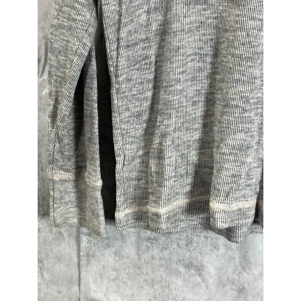 AMERICAN EAGLE Men's Heather Gray Crewneck Vintage Fit Waffle Knit T-Shirt SZ M