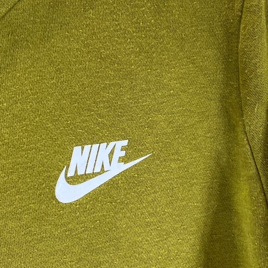 NIKE Women’s Olive Green Funnel Neck Club Fleece Pullover Sweater SZ M