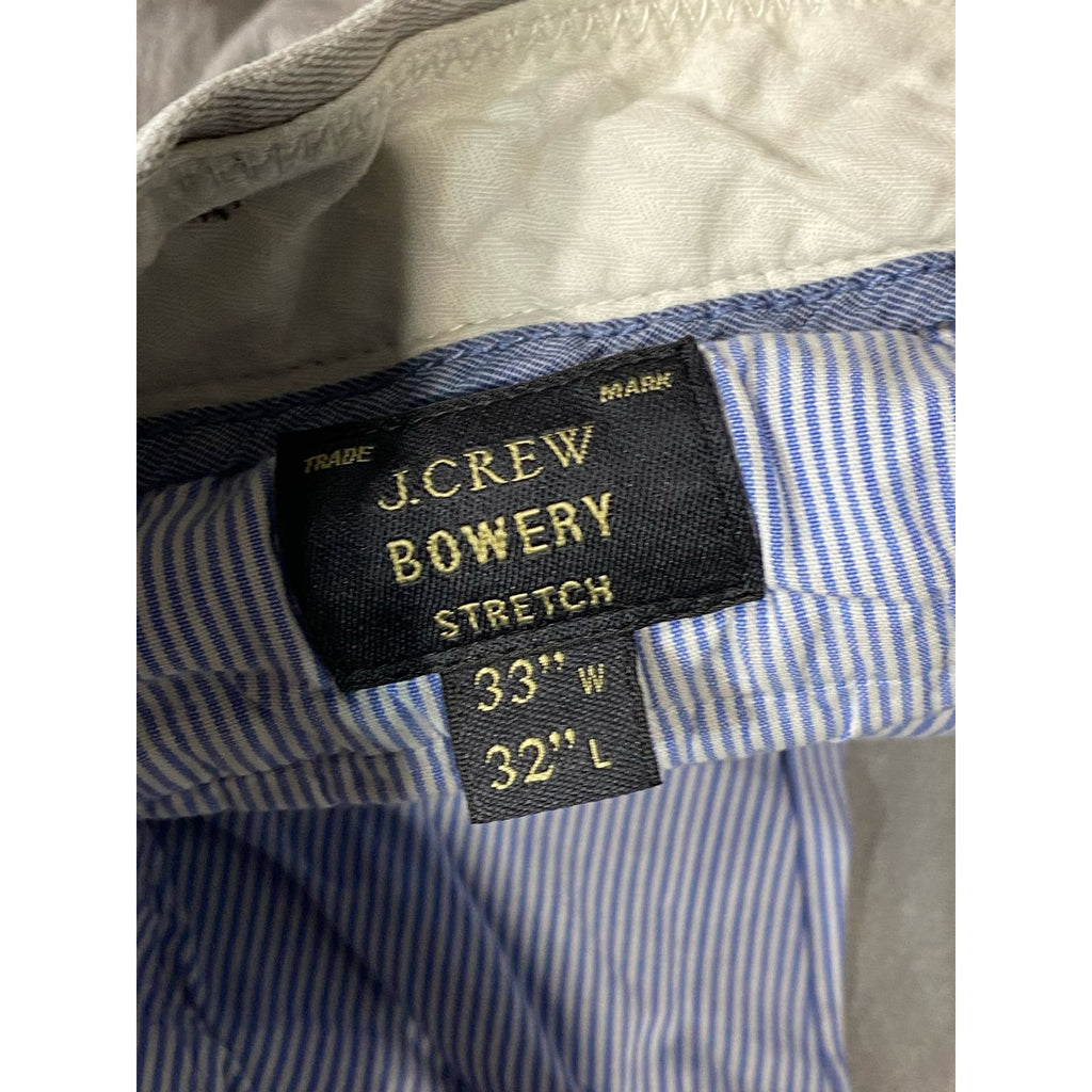 J. CREW Men's Grey Slim-Fit Bowery Stretch Flat Front Dress Pant SZ 33x32