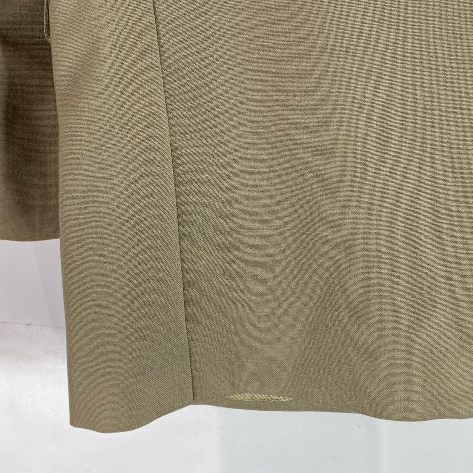 STANLEY BLACKER COUTURE Men's Tan Two-Button Worsted Wool Short Blazer SZ 37S