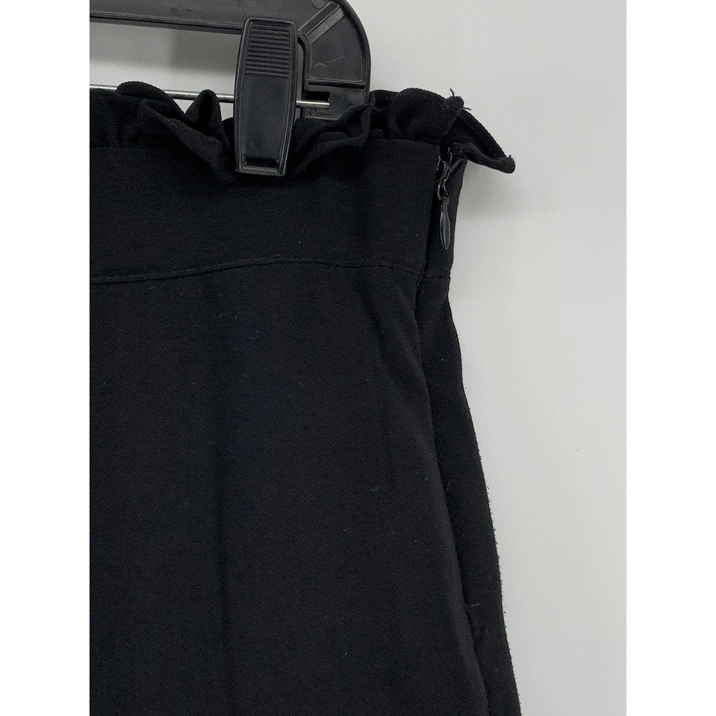 NANETTE NANETTE LEPORE Women's Black Ruffle Waist Pants SZ 6