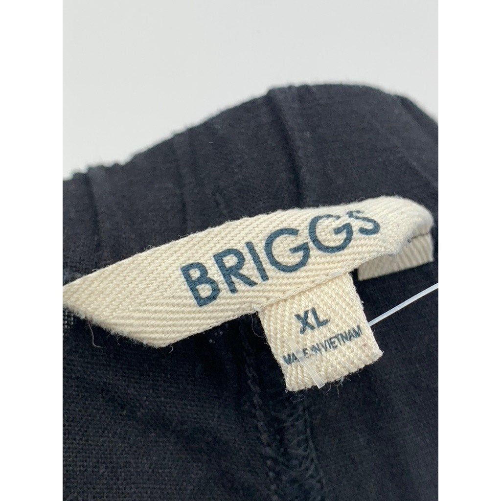 BRIGGS Women's Black Linen Blend Casual Shorts SZ XL