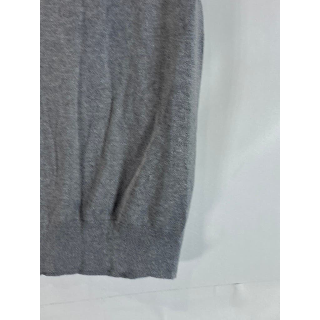 BANANA REPUBLIC Men's Gray Silk/Cotton/Cashmere V-Neck Sweater Vest SZ M