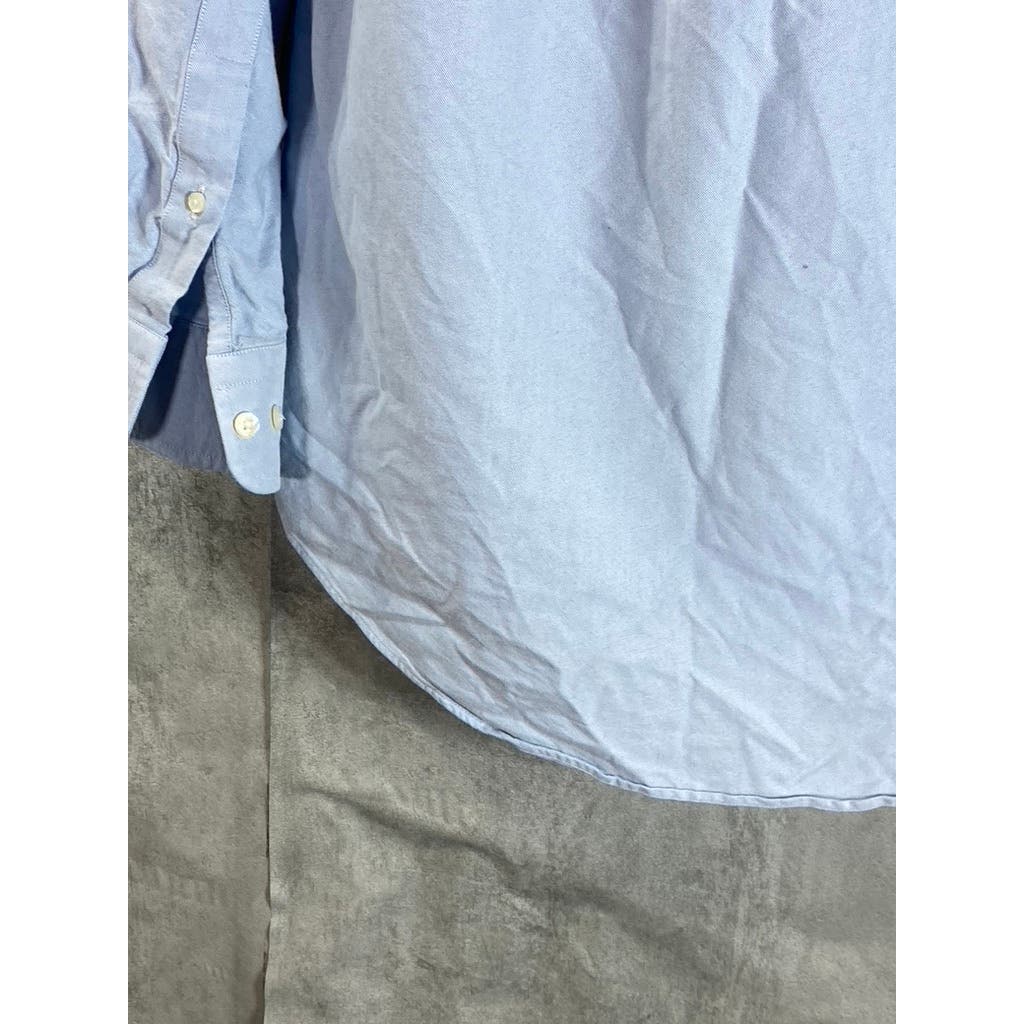 LANDS' END Men's Light Blue Traditional-Fit Long Sleeve Dress Shirt SZ 15-15.5