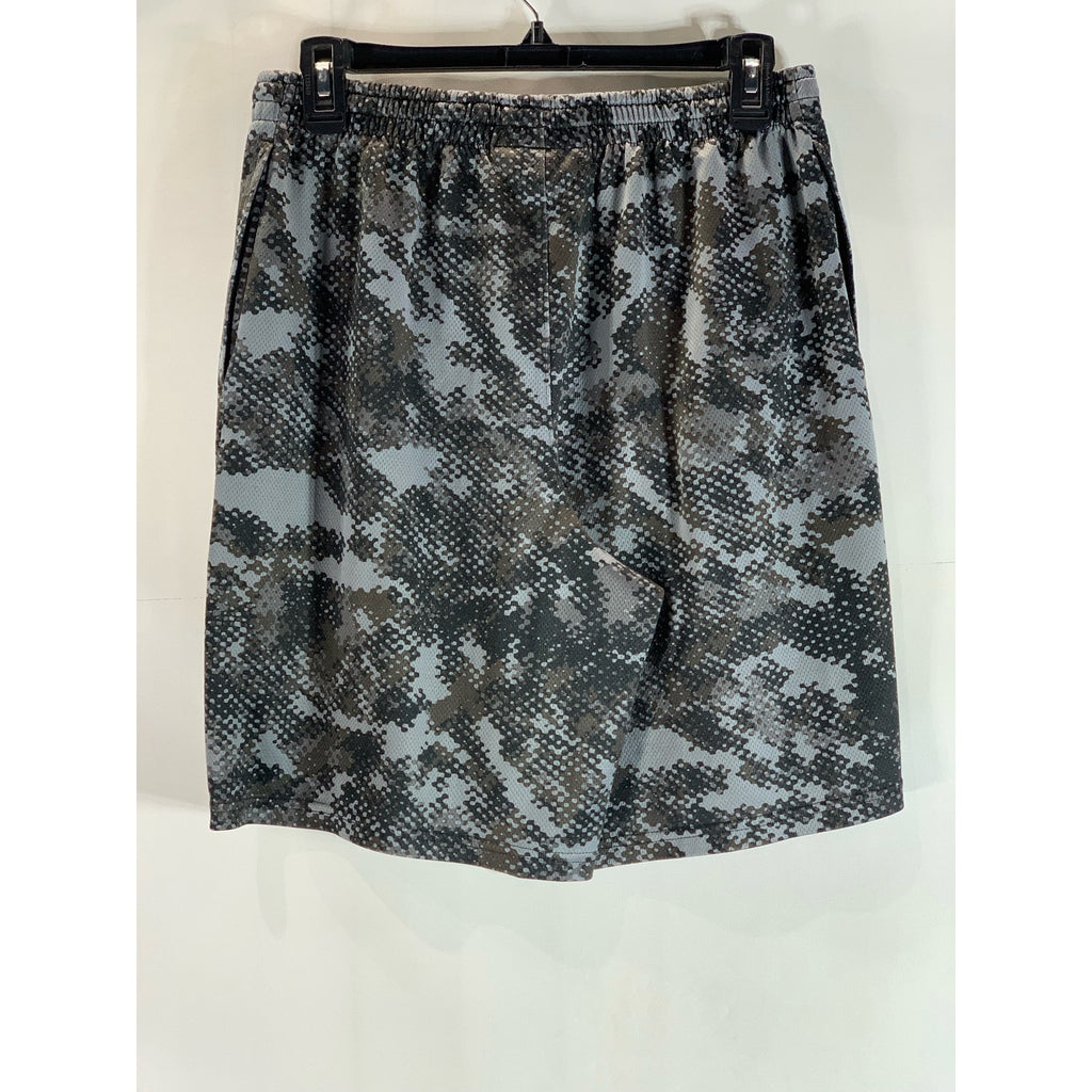 UNDER ARMOUR Men's Gray Elastic Waist Loose-Fit Pull-On Active Shorts SZ M