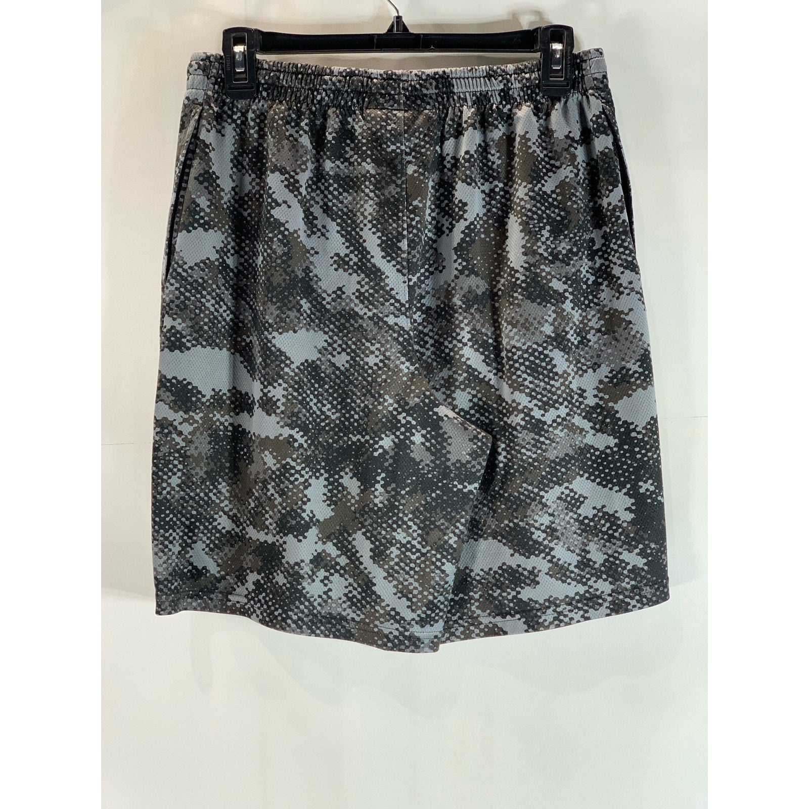 UNDER ARMOUR Men's Gray Elastic Waist Loose-Fit Pull-On Active Shorts SZ M