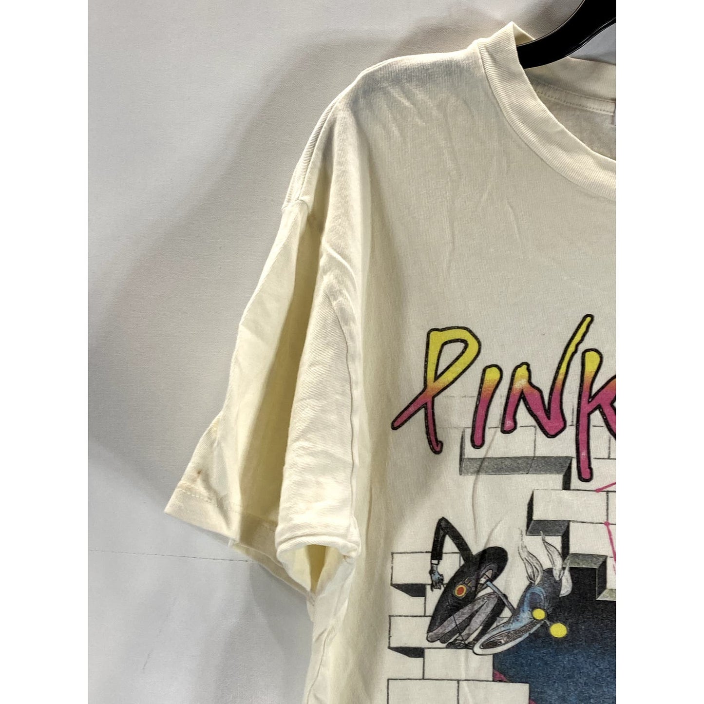 PINK FLOYD Women's Cream The Wall Daydreamer Graphic Crewneck Top SZ S