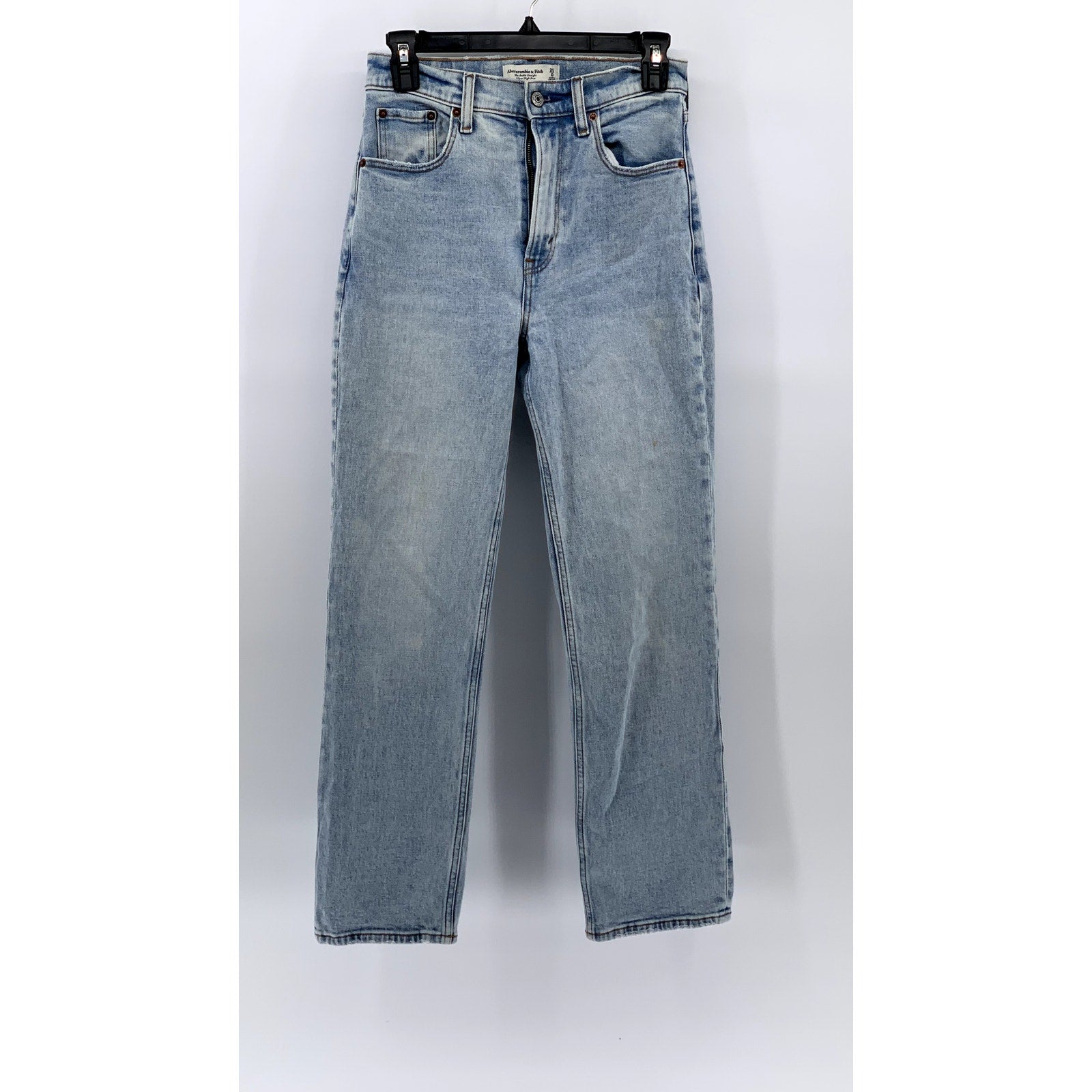 ABERCROMBIE & FITCH Women's Blue Ultra High Rise The Ankle Straight Jeans SZ25/0