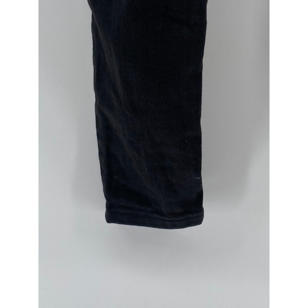 TOPSHOP Women's Black Distressed Jamie Skinny-Leg High-Rise Regular Jeans SZ 25