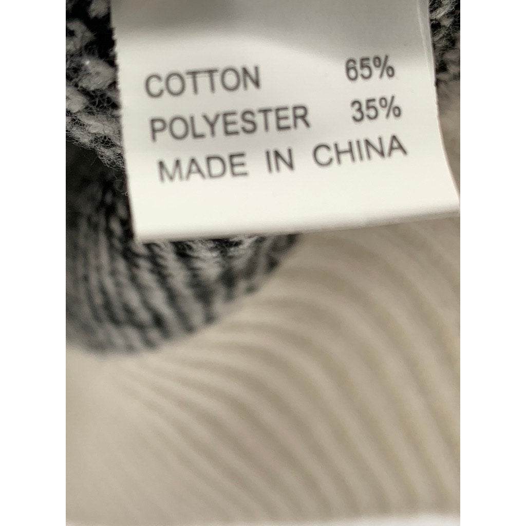 UNBRANDED Women's Black-White Houndstooth V-Neck Knit Sweater Vest SZ M