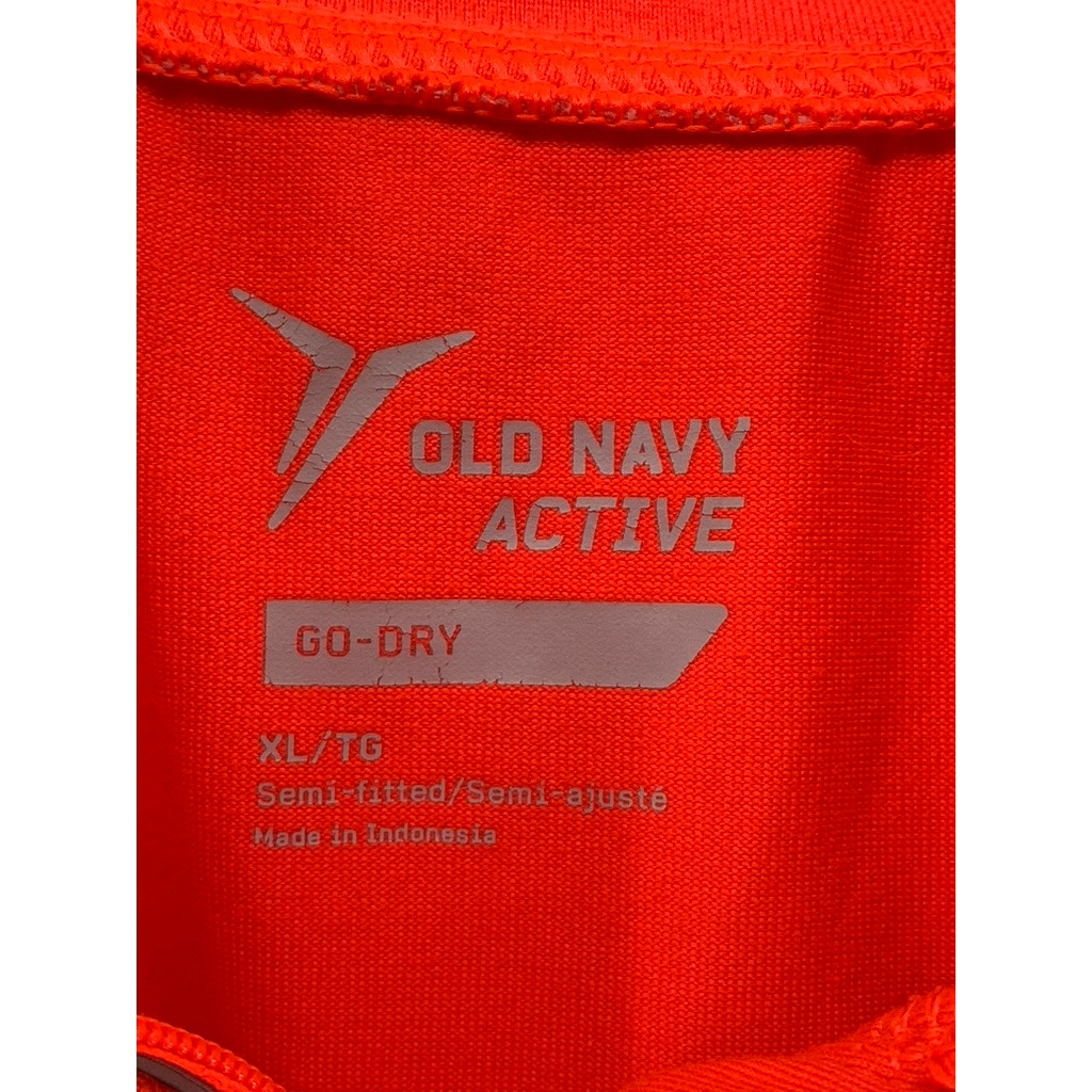OLD NAVY ACTIVE Women's Neon Orange Semi Fitted Go-Dry Sweatshirt SZ XL