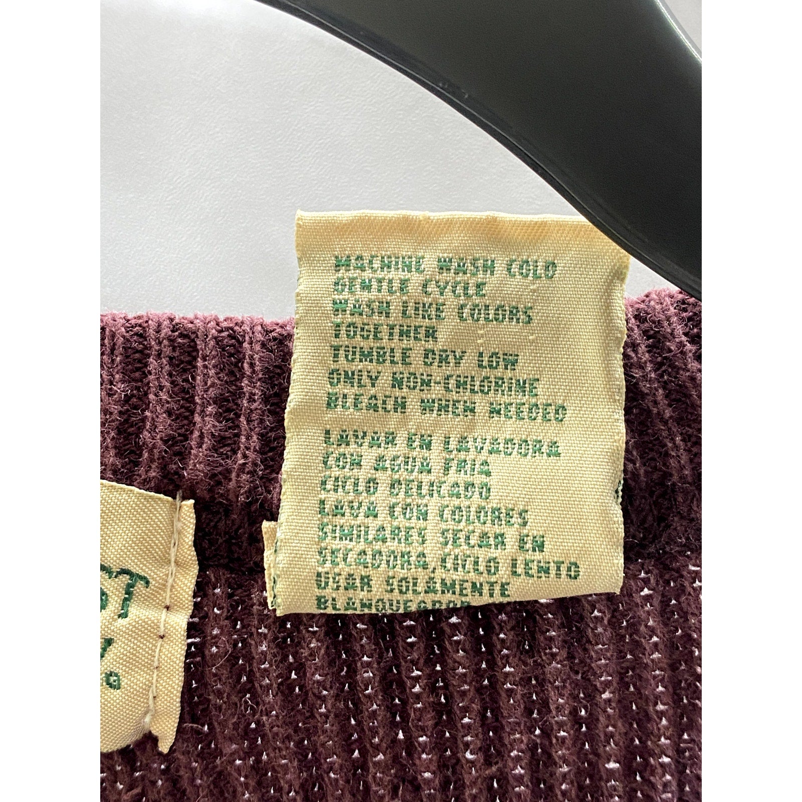 NORTHWEST TERRITORY Men's Vintage Burgundy Rib Knit Crewneck Sweater SZ XL