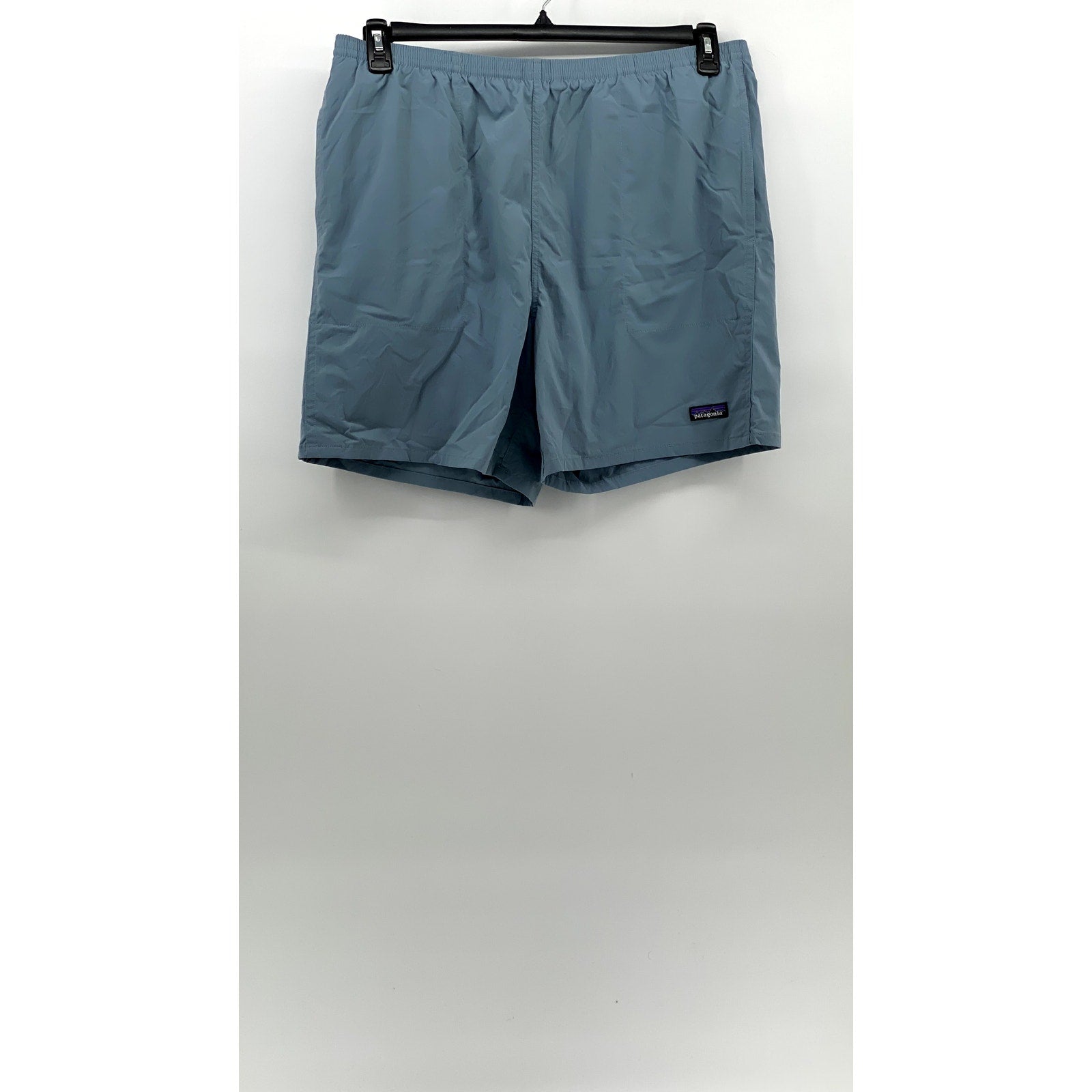 PATAGONIA Men's Blue Solid Elastic Waist 5" Pull-On Mesh Baggies Shorts SZ 2XL