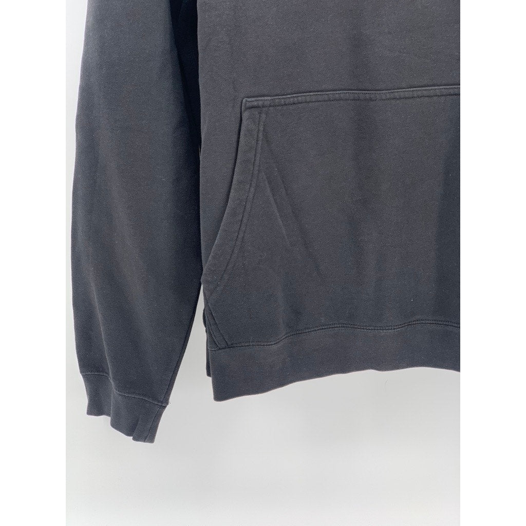 NIKE Women's Black-White Logo Sportswear Pullover Classic Hoodie SZ L