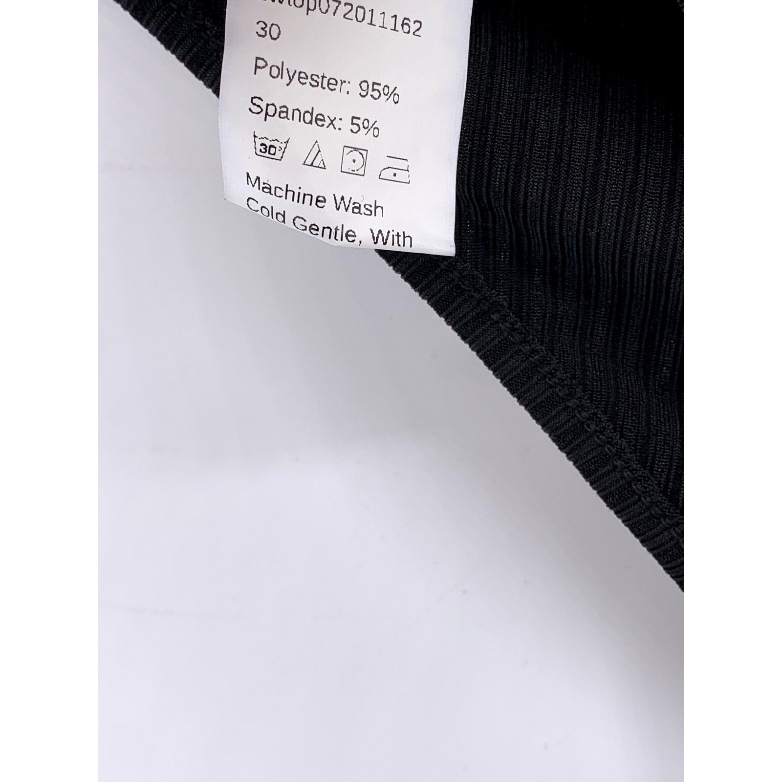 SHEIN Women's Black Ribbed Mock-Neck Long Sleeve Coverup SZ 6