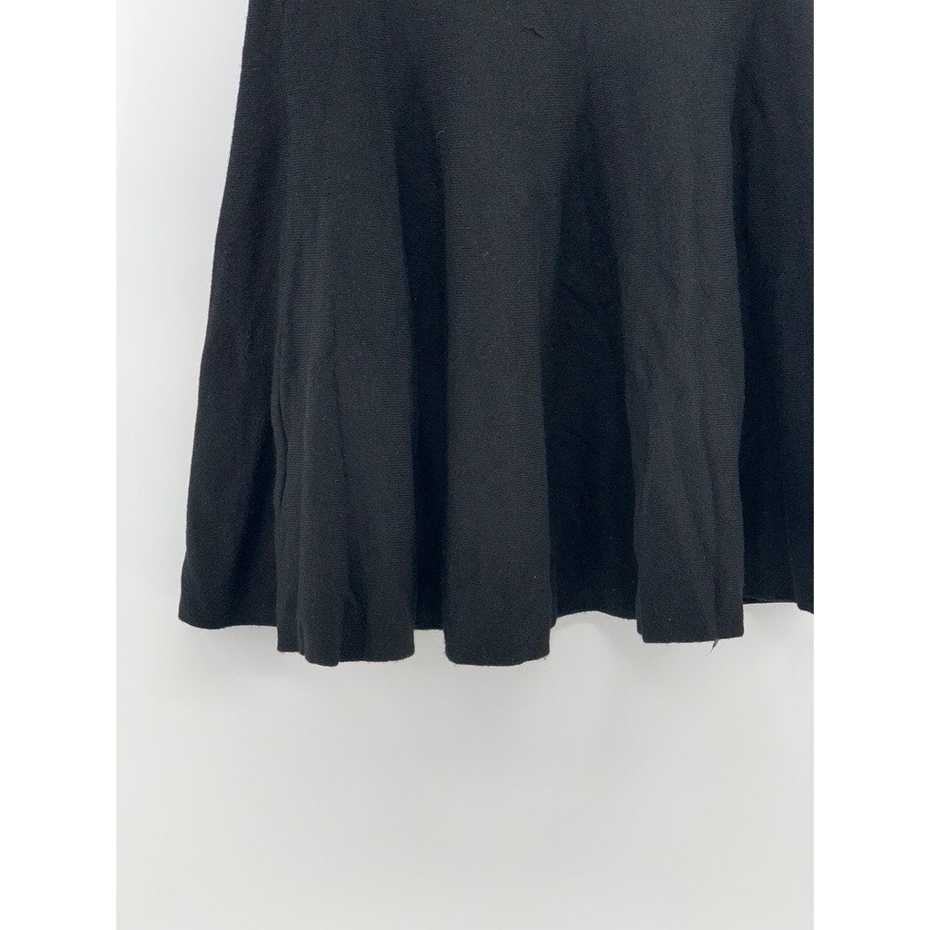 TEA N ROSE Women's Black Knit A-Line Skirt SZ M