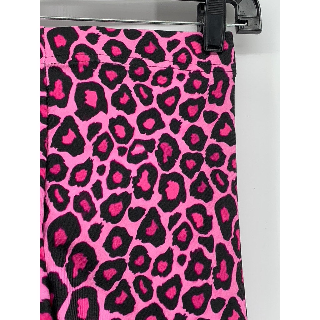 ART OF WHERE Women's Pink-Black Printed Ankle Leggings SZ S