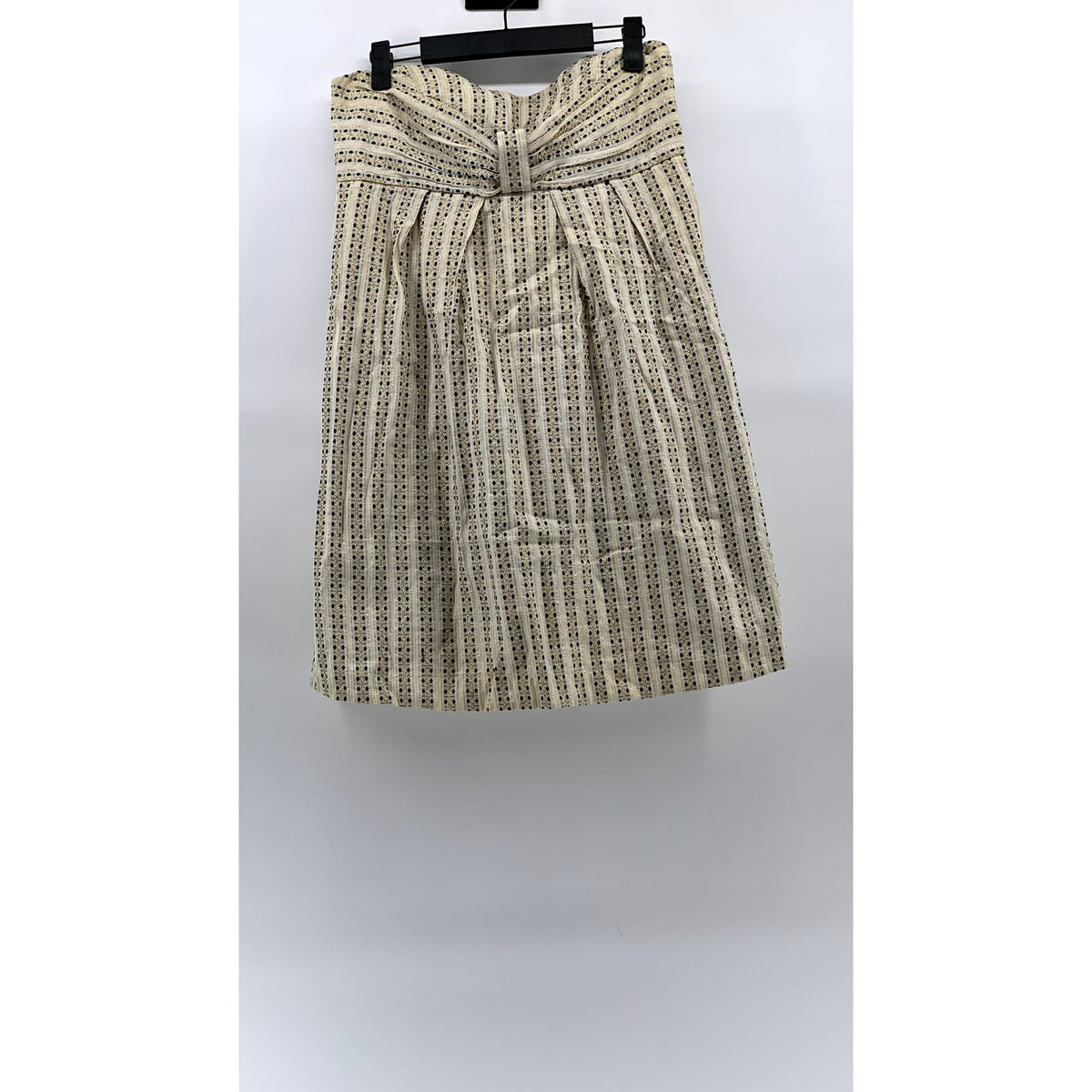 SEE BY CHLOE Women's Beige Printed Strapless Sweetheart Neck Mini Dress SZ 4
