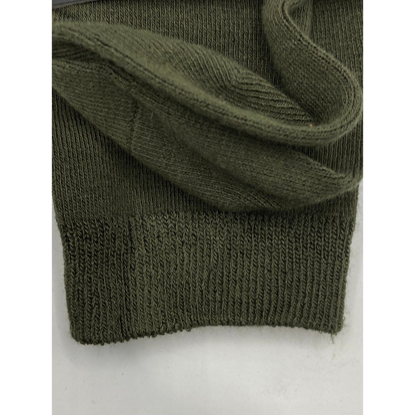 MEMOI Women's Military Olive Knit Natural Blend Bamboo Crew Socks SZ OS