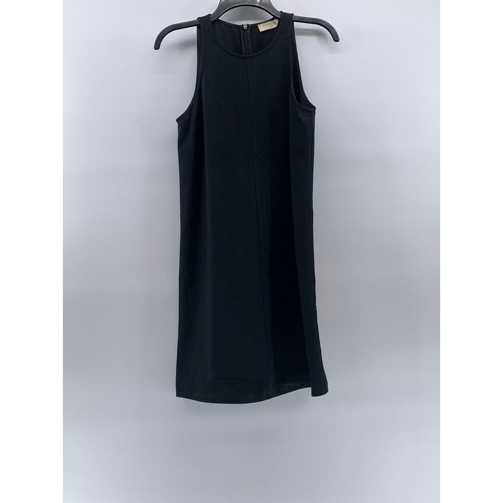 EVERLANE Women's Black Crewneck Sleeveless A-Line Knee Length Dress SZ 0