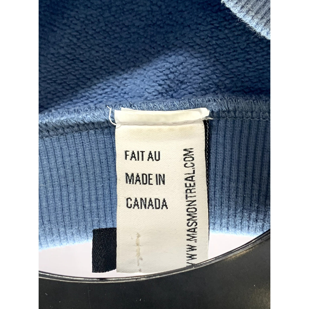 MAS MONTREAL Women's Dark Blue Solid Crewneck Pullover Sweater SZ S