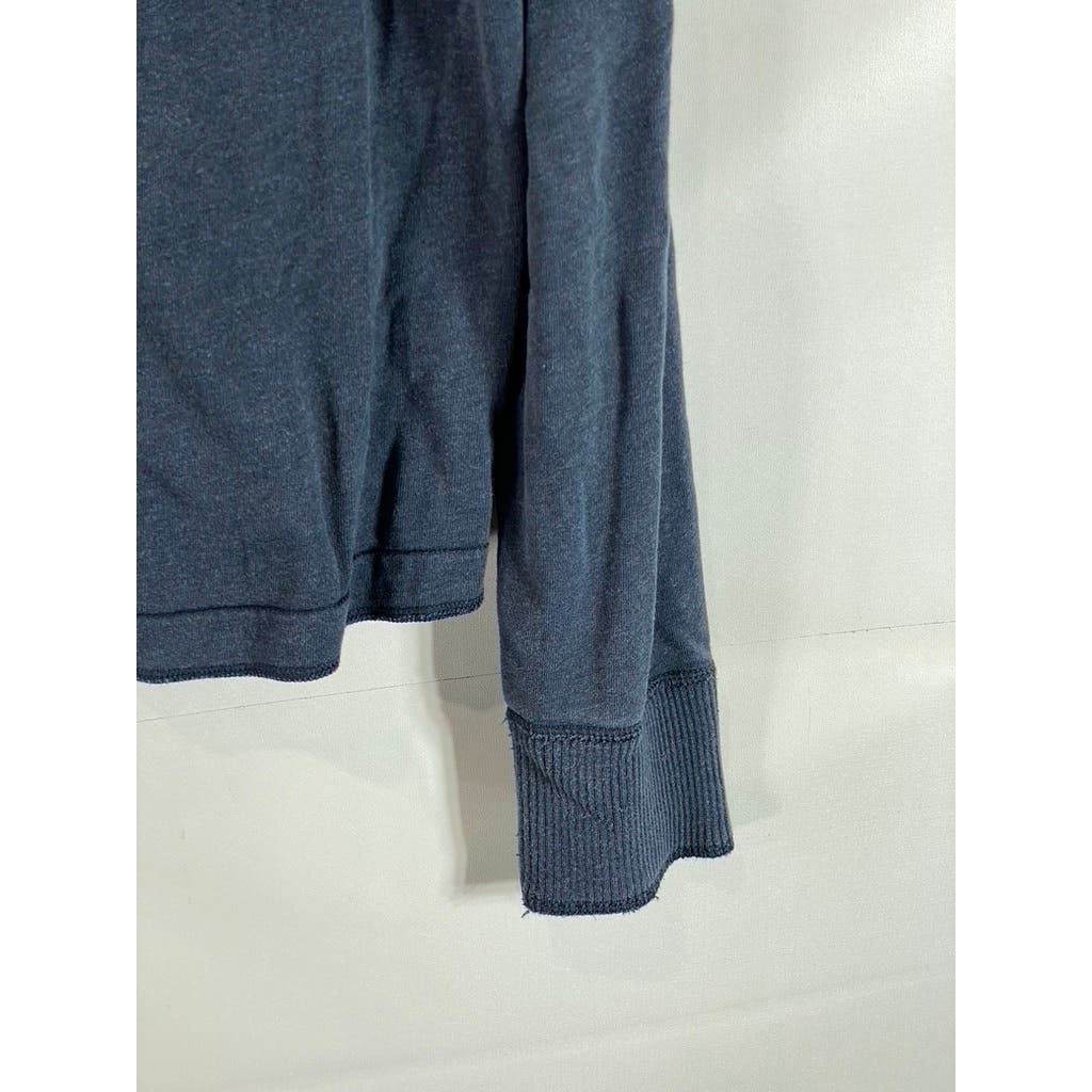 ABERCROMBIE & FITCH Men's Navy Crewneck Long Sleeve Pullover Muscle Sweater SZ L