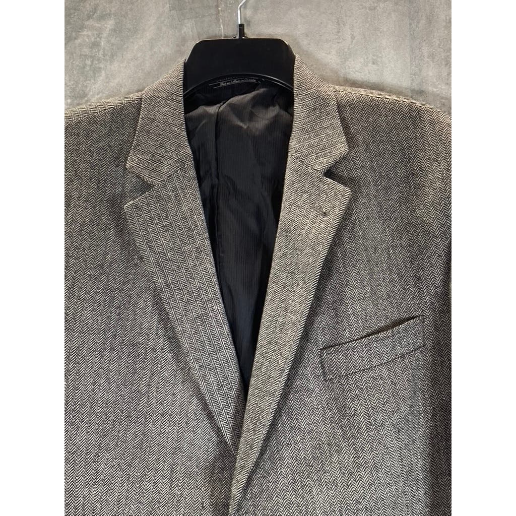 JACK VICTOR COLLECTION Men's Gray Muirwood Wool Two-Button Suit Jacket SZ 46R