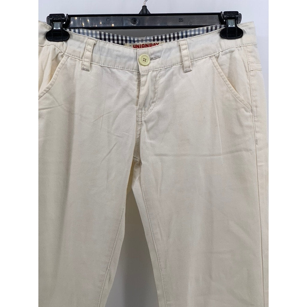 UNIONBAY Women Juniors' Beige Heather Uniform Pants SZ 9