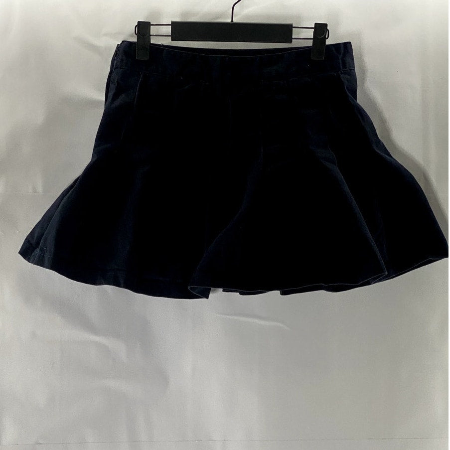 J. GALT Women's Navy Side Zipper Pleated Mini Skort SZ M
