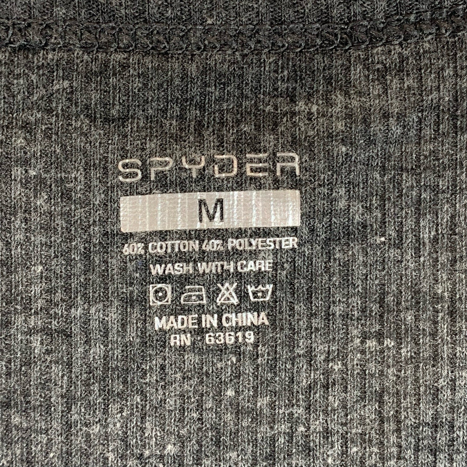 SPYDER Men's Dark Gray Crewneck Ribbed Lightweight Tank SZ M