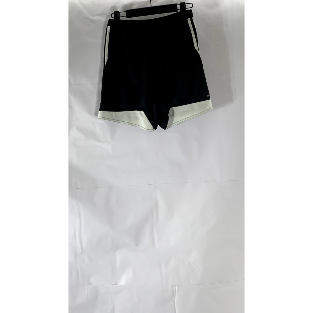 ADIDAS Girls' Black-White Clima Cool Active Shorts SZ S