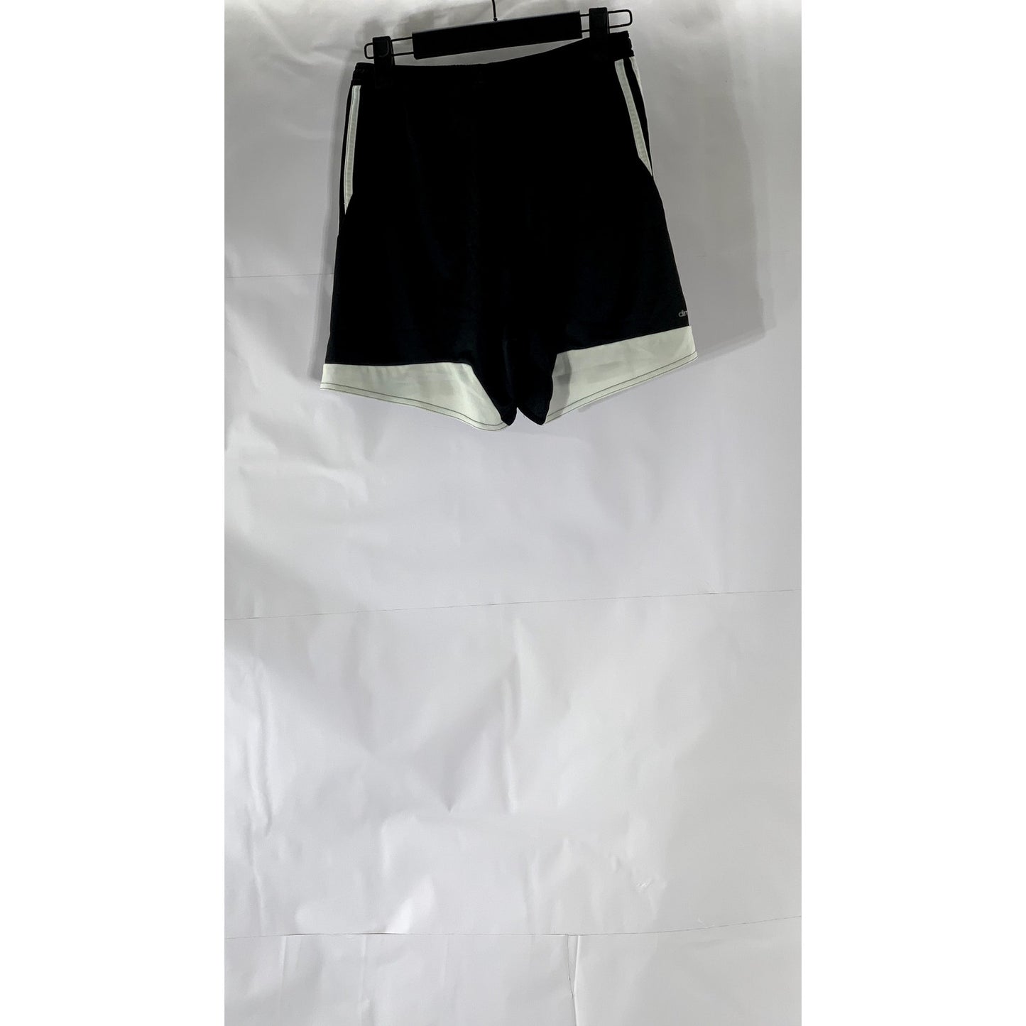 ADIDAS Girls' Black-White Clima Cool Active Shorts SZ S