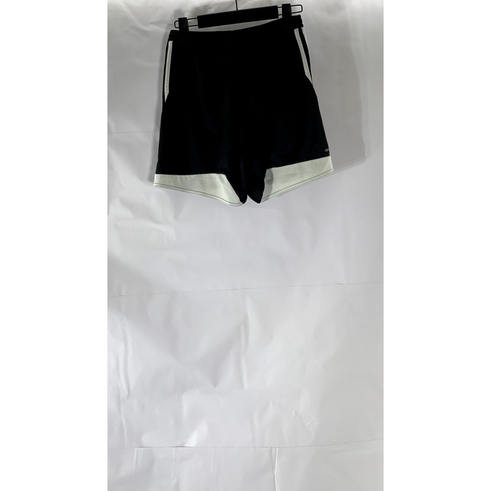 ADIDAS Girls' Black-White Clima Cool Active Shorts SZ S