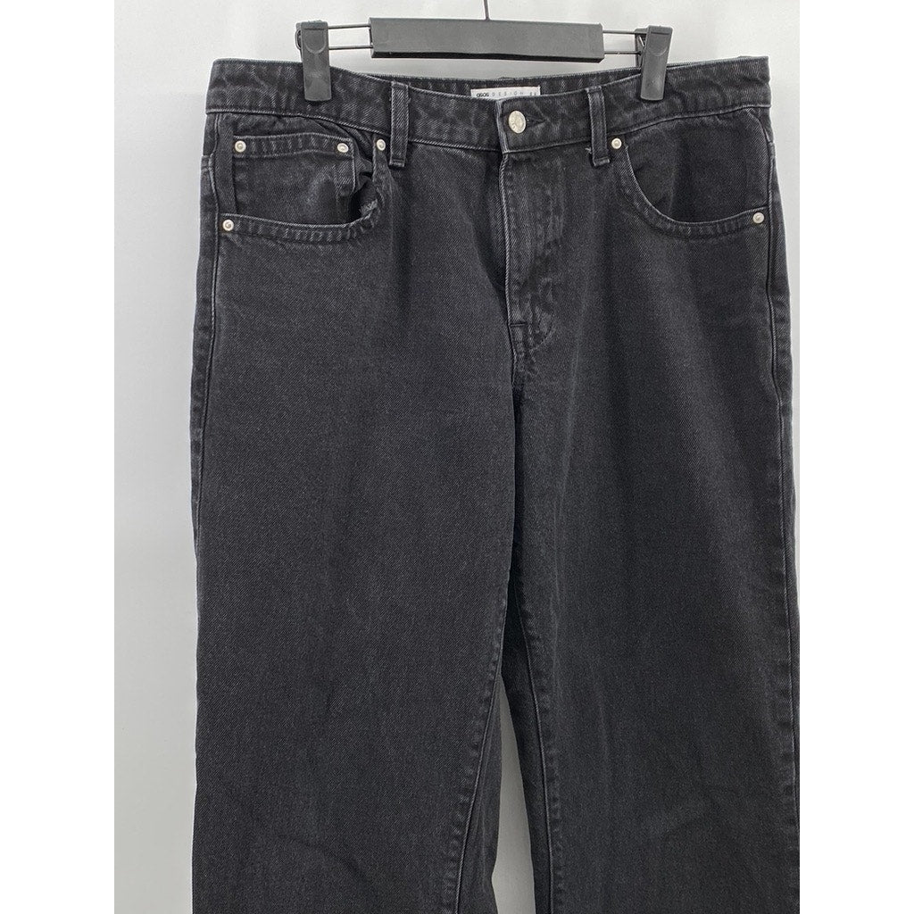 ASOS DESIGN Women's Black Denim Five-Pocket Bootcut Jean SZ 34