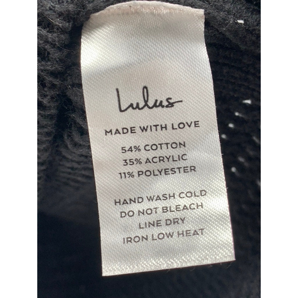 LULUS Women's Black Loose Knit Sweater Tank Top SZ S