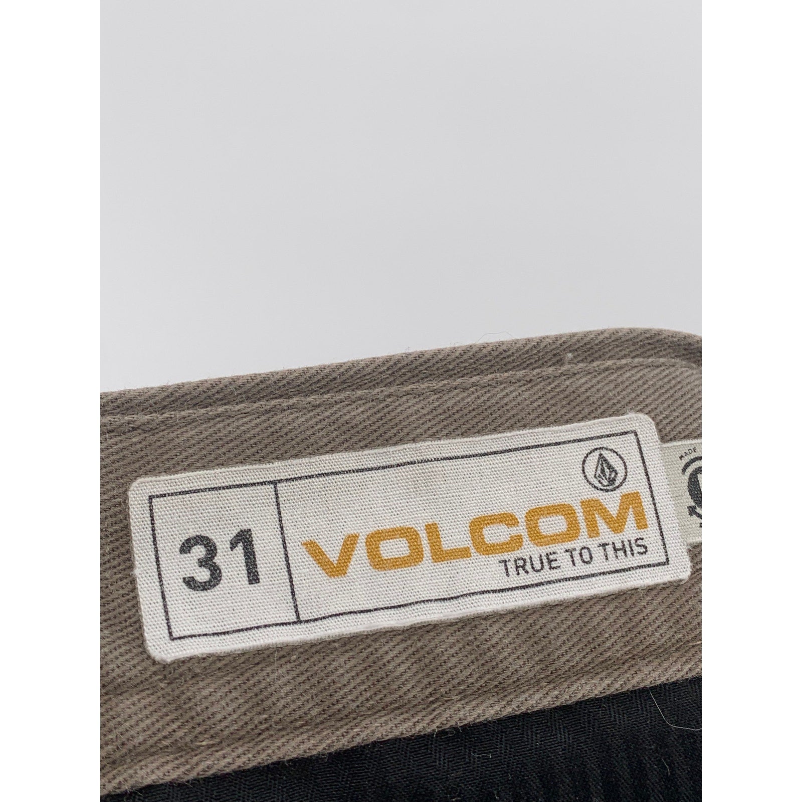 VOLCOM Men's Tan Solid Straight-Leg Modern Fit Chino Pants SZ 31
