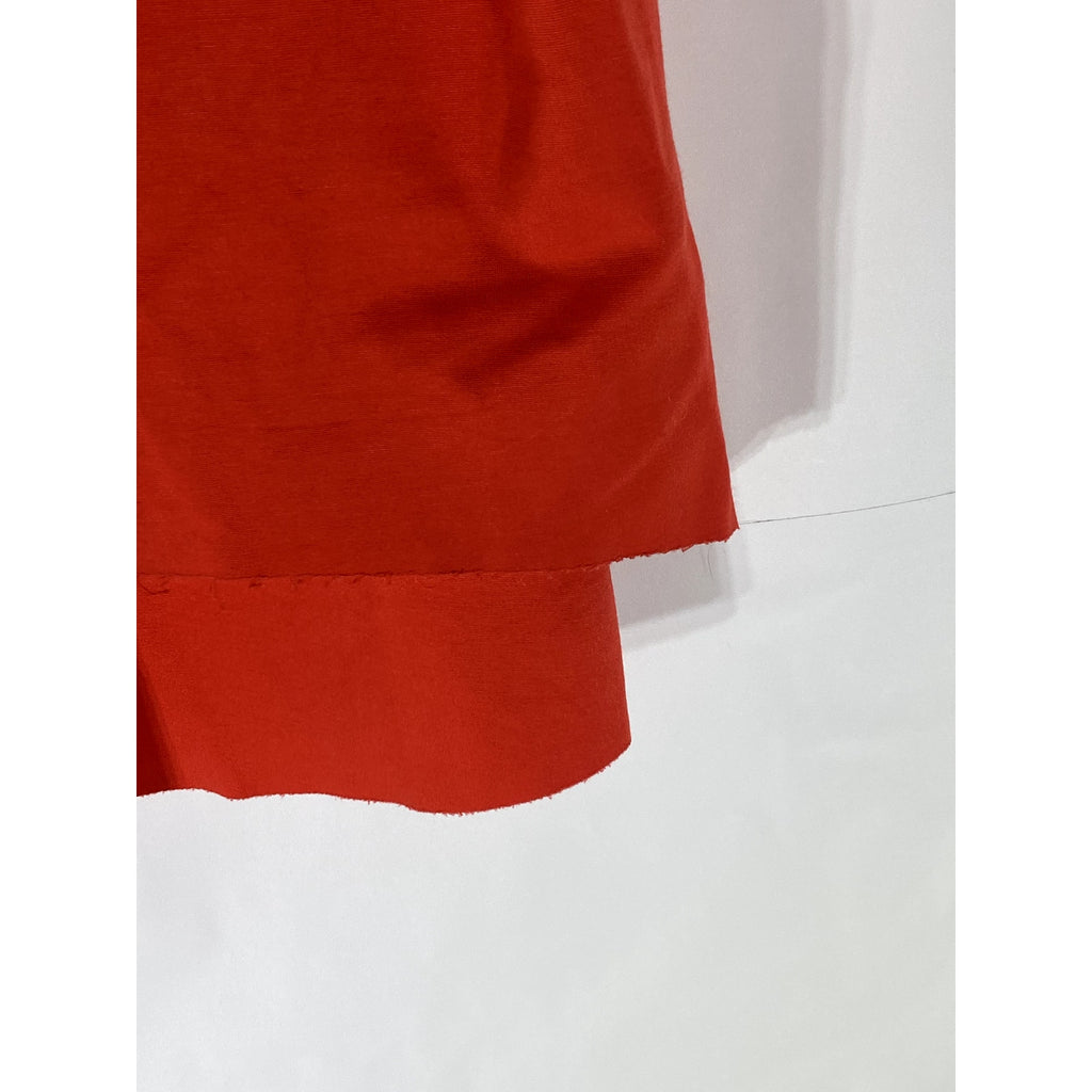 IMPERIAL Women's Red Solid Boatneck Short Sleeve Hi-Lo Hem Top SZ M