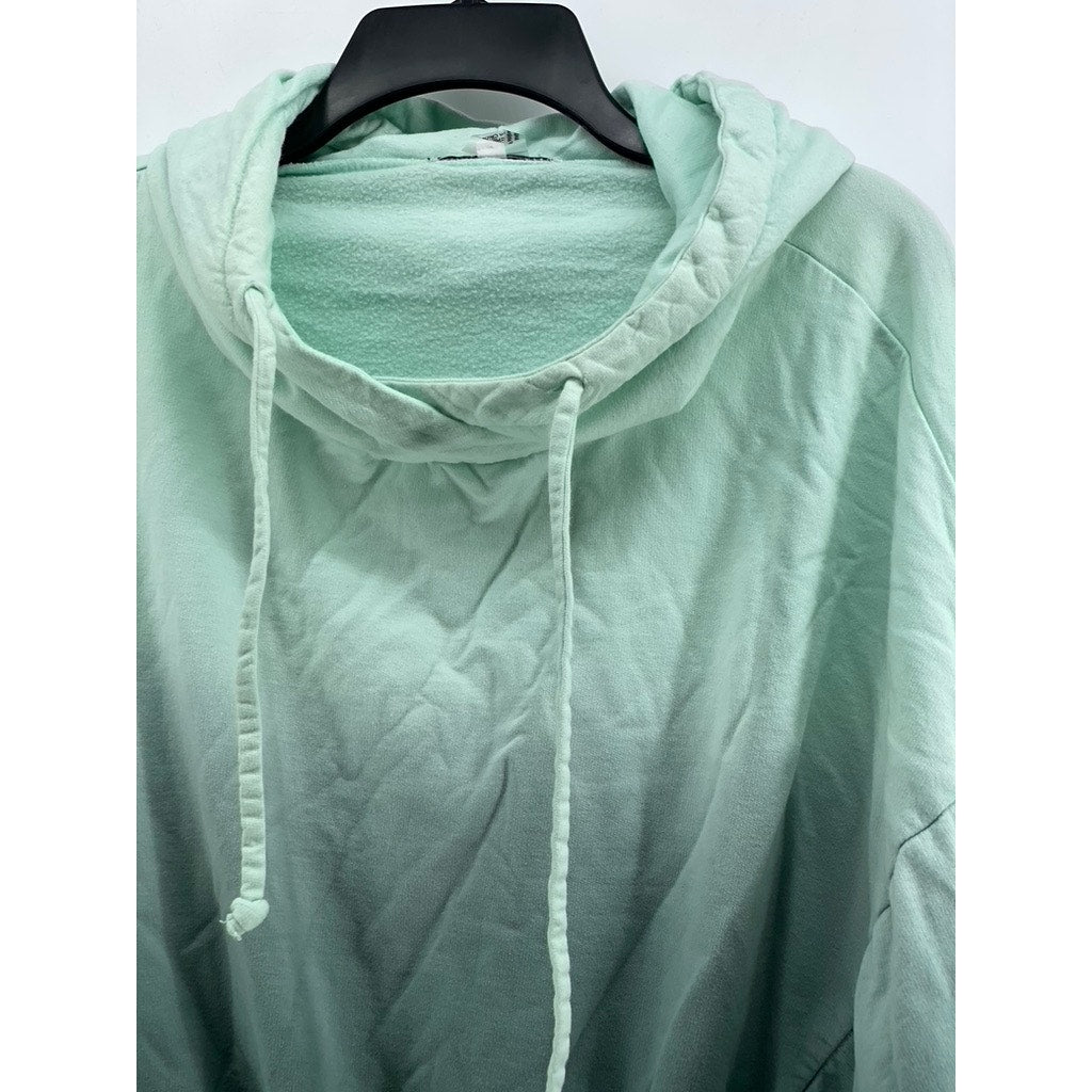 YOUNG FABULOUS AND BROKE Women's Green Ombre Hoodie SZ S/M