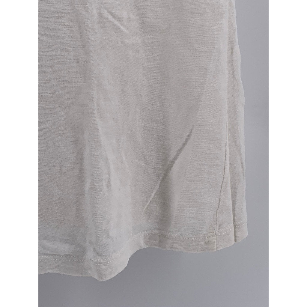SONOMA GOODS FOR LIFE Women's Off-White Lace Trim Short Sleeve Top SZ L
