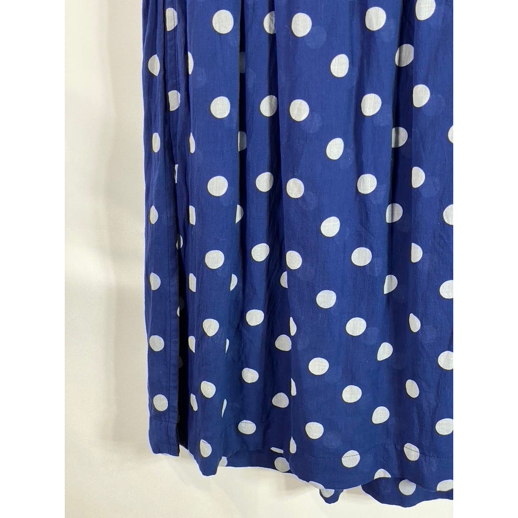 MIKOH Women's Delia Navy Polka Dot Maxi High Slit Elastic Waist Skirt SZ 2