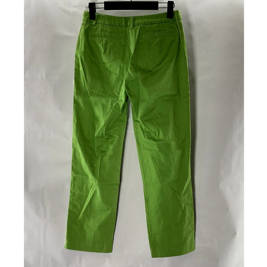 SJSJ Women's Bright Green Straight-Leg Dress Pants SZ M
