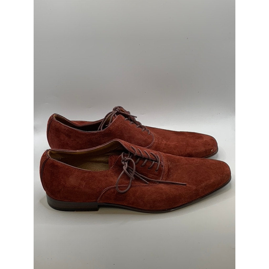 ALDO Men's Burgundy Suede Lace-Up Oxford Shoes SZ 8