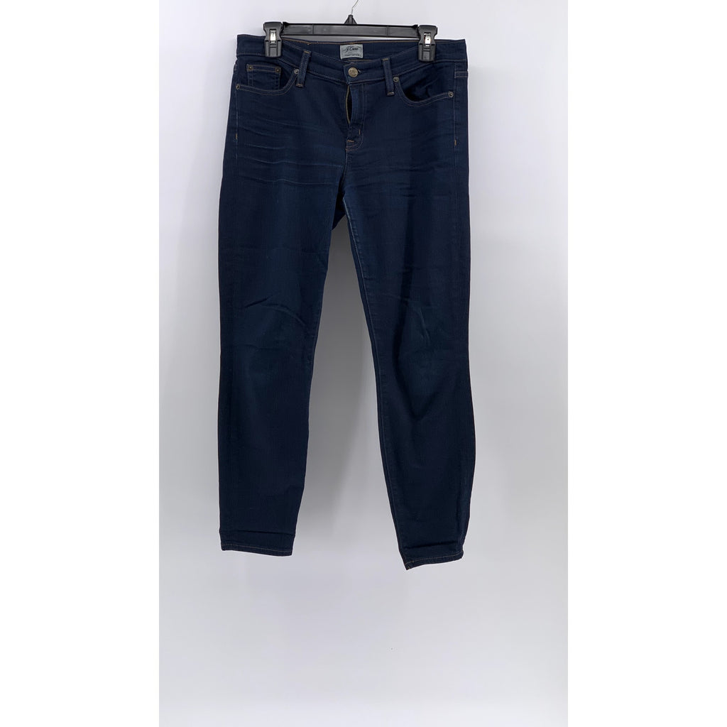 J.CREW Women's Dark Blue Denim Toothpick Skinny Five-Pocket Jeans SZ 29