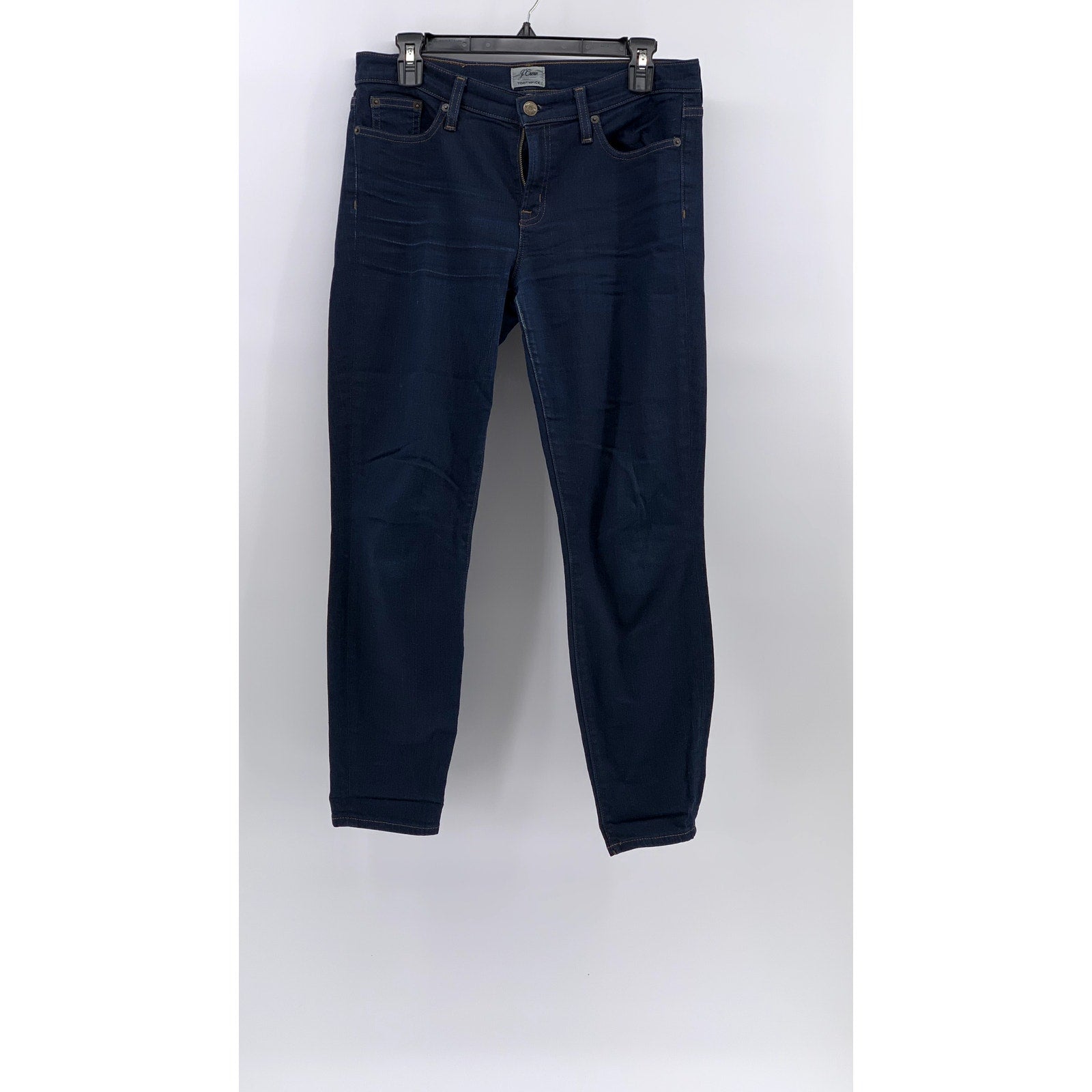 J.CREW Women's Dark Blue Denim Toothpick Skinny Five-Pocket Jeans SZ 29