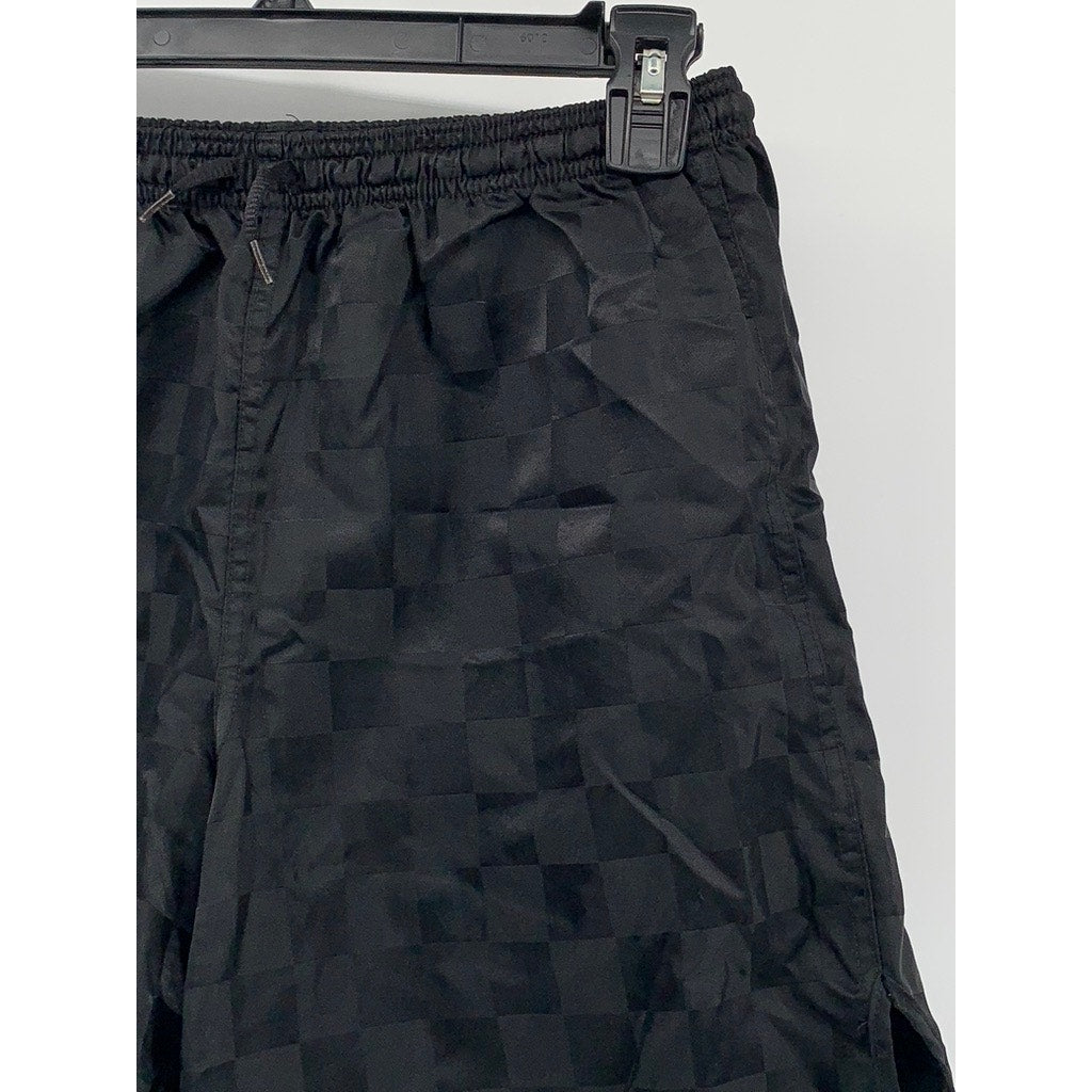 UMBRO Women's Black Checkered Board Pull-On Shorts SZ L