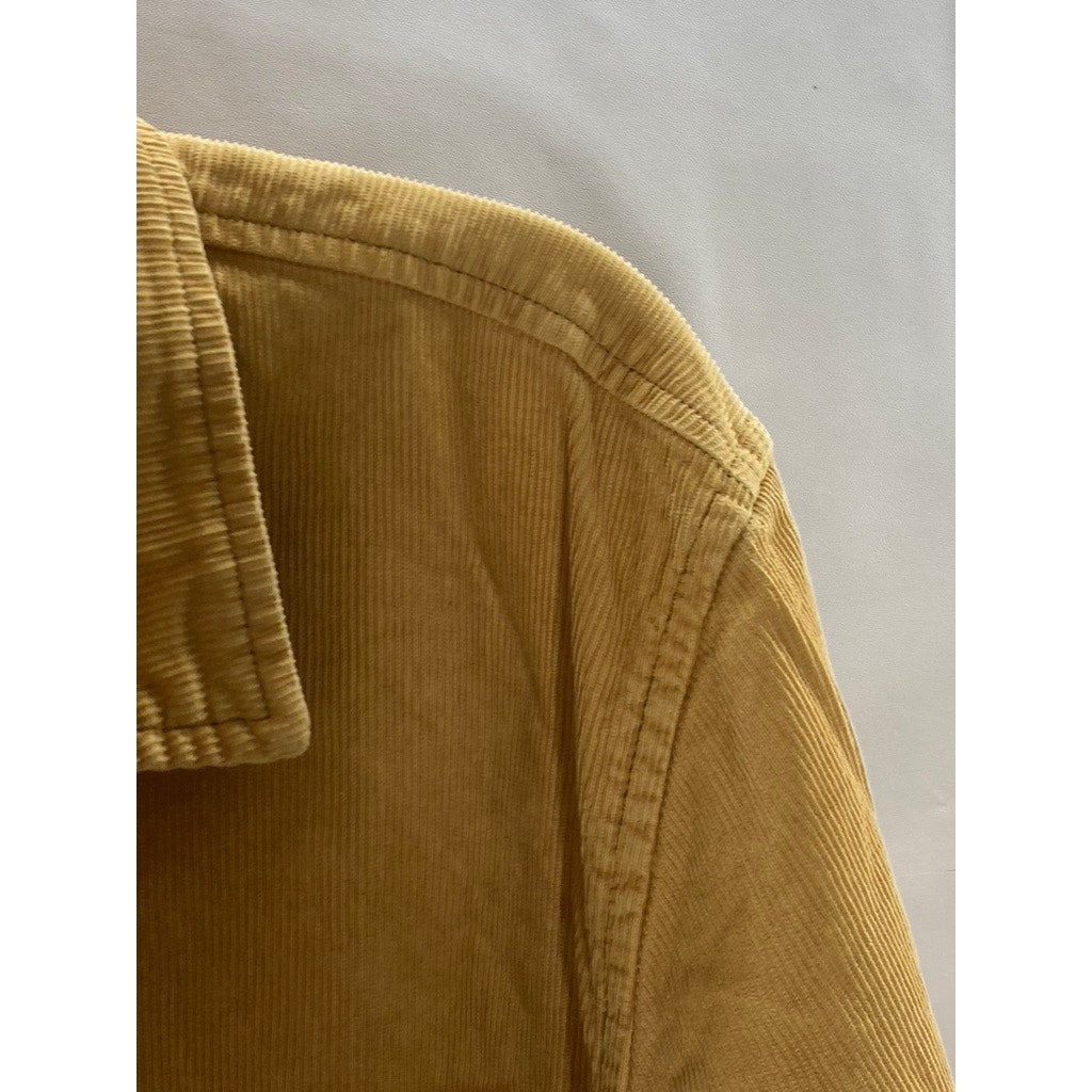OUTERKNOWN Men's Tan Townes Corduroy Button-Up Long Sleeve Shirt SZ M