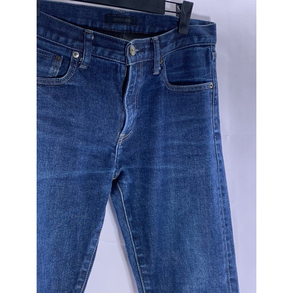 UNIQLO JEANS Men’s Dark Blue Straight-Leg Five-Pocket Denim Jeans SZ 30x34