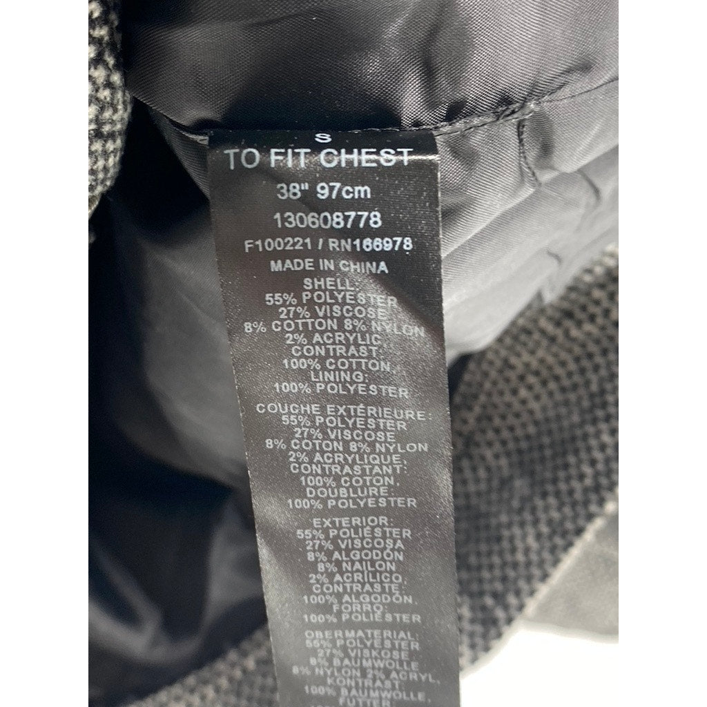 ASOS DESIGN Men's Gray Wool Look Textured Harrington Zip-Up Collared Jacket SZ S